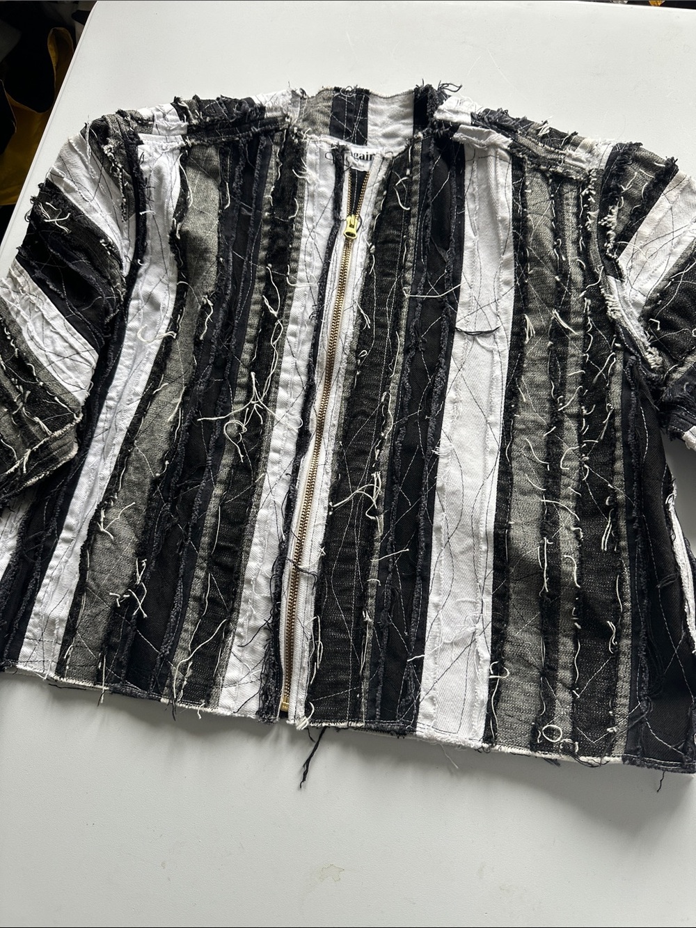 Striped Black and Cream Women's Jacket -